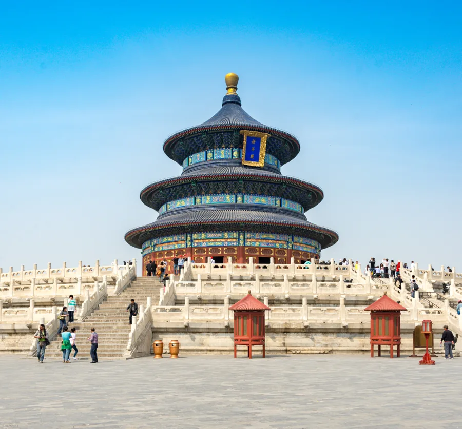 The blue-roofed Hall of Prayer for Good Harvests at Beijing’s Temple of Heaven
