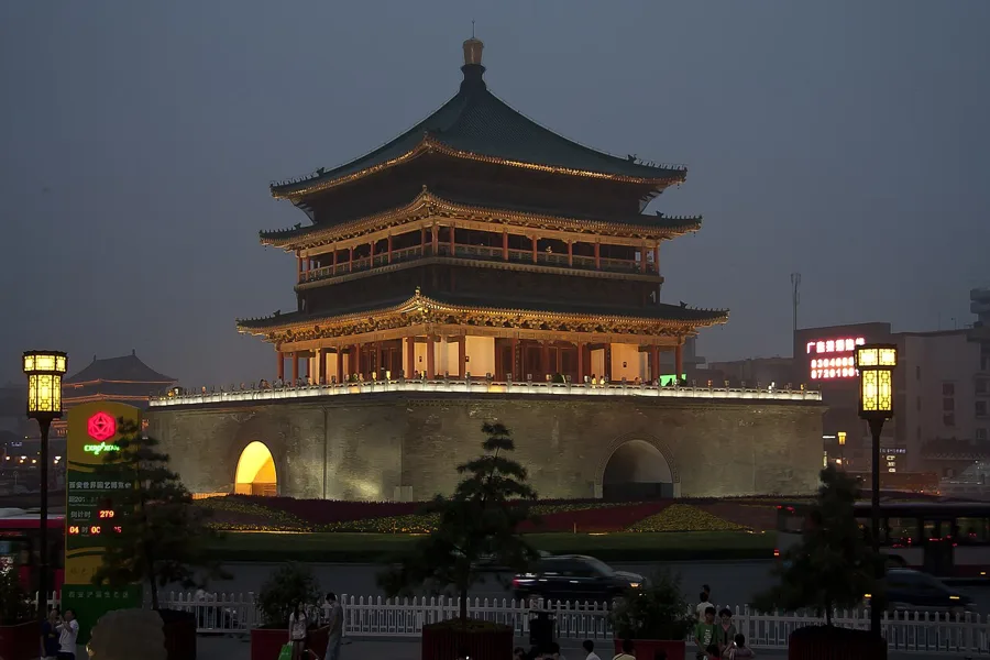 The historic Bell Tower at the heart of Xi’an